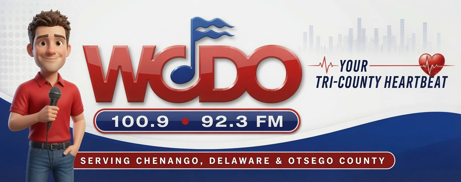WCDO Radio - FM 100.9 & 92.3, Your Tri-County Heartbeat, Serving Chenango, Delaware & Otsego County